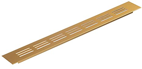 Oro 300x40 mm Rejilla de Aluminio para Ventilación, Rejilla de Ventilación para Zócalos Armarios de Cocinas, Viviendas, Oficinas