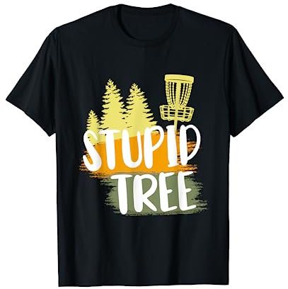 Discgolf Spruch Vintage Stupid Tree Disc Golf T-Shirt