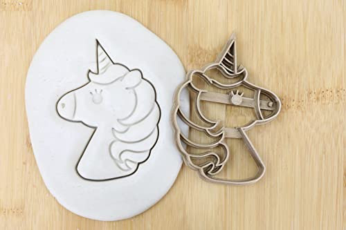 Einhorn Kopf Cookie Cutter Fondant Keksstempel/Ausstechform Keksausstecher Plätzchen ca. 8cm