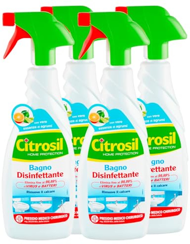 Citrosil Home Protection - Baño desinfectante con esencias cítricas reales, 650 ml, 4 unidades