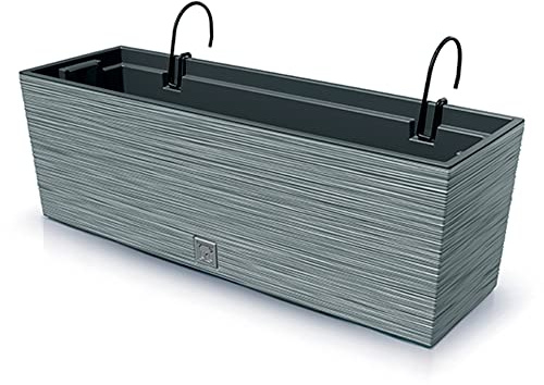 Blumenkübel aus der Kollektion Furu, mit Behälter und Haken zum Aufhängen, 58 x 18 x 19,5 cm, Fassungsvermögen 12 l.