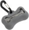 AERZETIX - C67680 - Dispensador de bolsas higiénicas para perros en forma de hueso 80x45mm - recogedor de excrementos para mascotas - en caucho - color gris