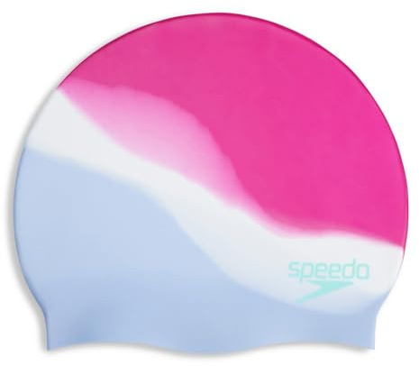 Speedo Unisex Multi Colour Silicone Cap 99 White/Blue/Wine One Size