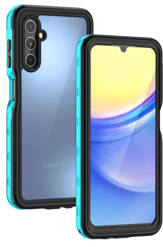 Lanhiem for Samsung Galaxy A15 5G Case, IP68 Waterproof Dustproof, Built-in Screen Protector, Rugged Full Body Shockproof Protective Cover for Samsung A15 5G /4G 6.5, Blue