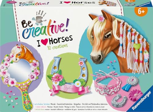 Ravensburger BeCreative Multi Activities Horses - Bastelset für Kinder ab 6 Jahren, Pferde-Bastelprojekte für Mädchen und Jungen - 23751 - Geburtstagsgeschenke, Deko selber basteln