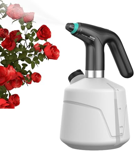 Pulverizador de agua eléctrico de 2000 ml de capacidad, pulverizador de plantas con entrada de agua única, pulverizador de plantas, nebulizador de plantas, ajustable 360 grados, único drenaje de agua