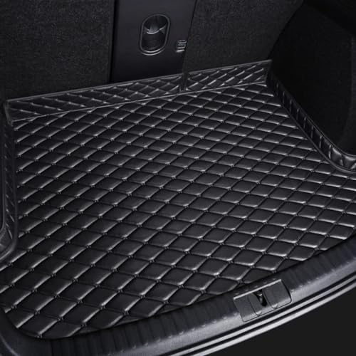 Artificial Leather Car Boot Liner Mat for Chery Omoda 5 C5 2022-2024, Custom Auto High Edge Trunk Mat Cargo Liner Protector Pad Waterproof Carpet Interior Accessories,All Black
