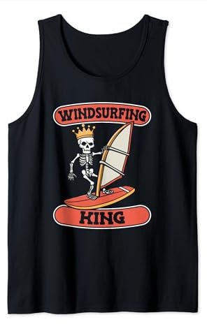 Herren Windsurfen Skelett Windsurf Surfbrett - Windsurfer Tank Top