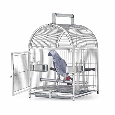 Papageienkäfig Sittichkäfig Schmiedeeisen Vogeltrage - für extra kleine Finken, Lovebird, African Grey - Edelstahl, atmungsaktiver Reisekäfig für Conures - Zooqualität Design für sichere