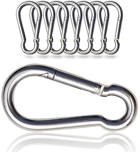 PinPro Feuerwehr-Karabiner nach DIN 5299C mit Traglast bis 650kg | Mehrere Größen wählbar | Mengen- und Vorteilspack | Aus verzinktem Stahl