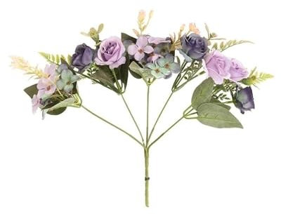 HUIJIQX Fiori artificiali in seta, ortensia, peonia, artigianato, ghirlanda, matrimonio, casa, Natale, accessori per la decorazione della sposa, con fiori e album di ritagli (viola chiaro)