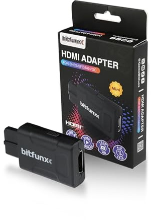 N64 HDMI Adapter - Supports 16:9/4:3 Switch, Mini 720P/1080P HD Converter with Auto S-Video & Composite, Plug & Play Video Game Adapter with No Lag, HD Converter for N64/SNES/SFC/NGC Console