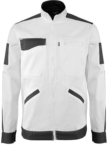 DSTOCK60 – Blouson de peintre pour homme – ENDUIT – blanc/gris charcoal – 2015 – LMA (Taille 3 (M))