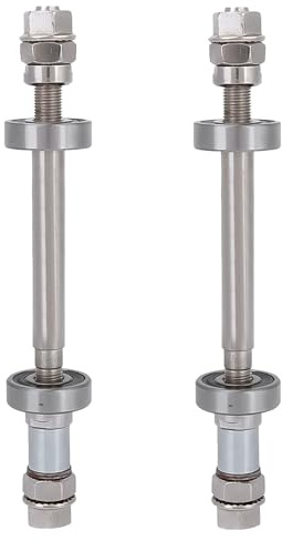 2 Stück Fahrrad Nabe Achse 180mm Metall Fahrrad Hinterrad Achse Radnabenachse Hinten Vollwellenhebel Schnellspanner Fahrradnabe für Mountainbikes (Rear)