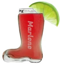 LUXENTU Schnapsgläser Stiefel mit Gravur, Name vertikal, 4 cl, 30 Stück | Personalisierte Stamper, individuelle Namensgravur, Geschenk zur Hochzeit oder Geburtstag, Spülmaschinenfest