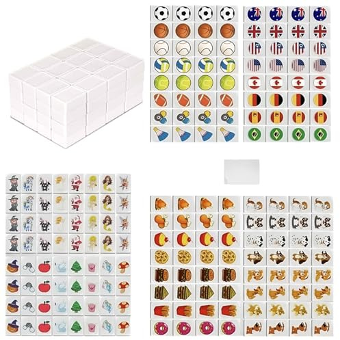 WangVipfei 68 Stück Mahjong Spiel Set, Seaside Escape Spiel mit 65 Mahjong Blöcken und Aufklebern, Reisespiel mit Flaggenmuster für Familie und Urlaub