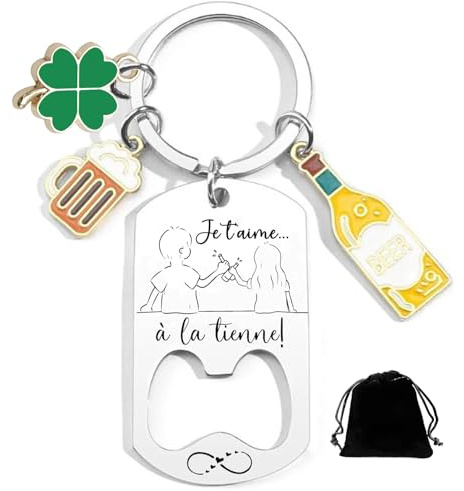 XWXWXW Cadeau Mari Porte clef Pour Son Copain Cadeau Amour Amoureux Pour Homme Decapsuleur Idée Cadeaux Anniversaire De Rencontre Original Petit Noel Cadeaux Saint Valentin St Valentin Anniversaire