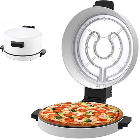 12 Inch Electric Pizza Oven,1800W Double‑Sided Arabic Persian Middle Eastern Pita Bread Maker Multifunctional Breakfast Machine,Adjustable Temperature Up To 250℃,for Restaurant Home
