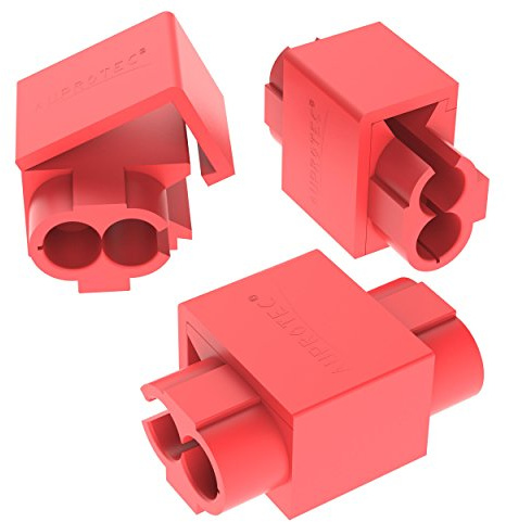 AUPROTEC 50x Kabelabzweiger 0,5-1,0 mm² rot Abzweigverbinder Schneid-Klemmverbinder aus Messing verzinnt PP vollisoliert