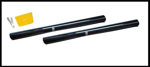 Flexzon 2x Car Window Tint Film Tinting Super Ultra Dark Black Limo 1% 76Cm x 6M In Tube