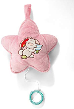 NICI 42071 My First Spieluhr Stern mit Hase Tilli, 20 x 20 cm, beige