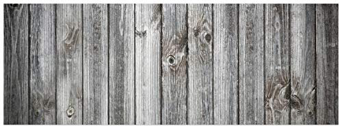 Wallario Duschmatte Antirutschmatte Badmatte Fußmatte Holz-Optik Textur hellgraues Holz Paneele Dielen mit Asteinschlüssen, Größe ca. 180 x 65 cm