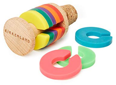 Weinkorken Regenbogen Glasmarkierer im 8er Set