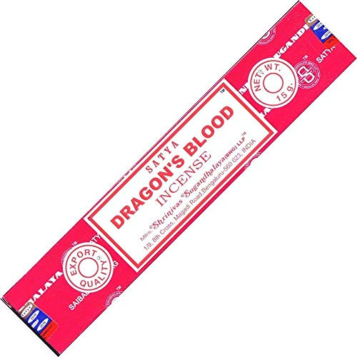 Satya Sai Baba Nag Champa Agarbhatti Agarbatti Räucherstäbchen + AV AVIShI Holder Räucherstäbchenhalter (6, Satya Dragon's Blood)