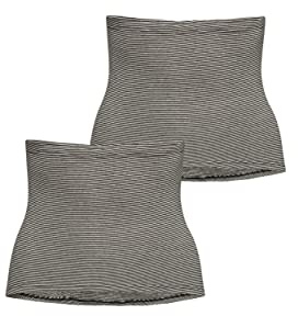 conta Leibwärmer im 2er Spar-Pack, warmer Nierenwärmer aus Baumwolle und Elasthan mit verlängertem Rückenteil, Unisex, für Lendenwirbelbereich & Rückenpartie in Farbe Grau meliert | Gr.: S - 3XL