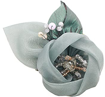 KABELIFE Ansteckblume Anstecker Pins Blumen Design Brosche Anstecknadel Abzeichen für Hochzeit Bankett Party (Grün)