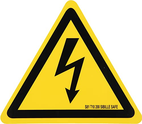KS Tools 117.0179 Warnschild-Hybrid-Blitz | für Arbeiten an Hybrid- und Elektrofahrzeugen | Kunststoff | 200 mm