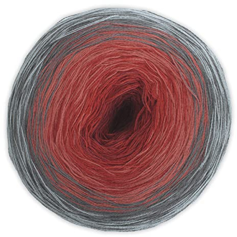 Farbverlaufsgarn Bobbel 4-fädig 1000m, Woolly Hugs Bobbel Cotton XXL color 609, zum Stricken oder Häkeln, 250g