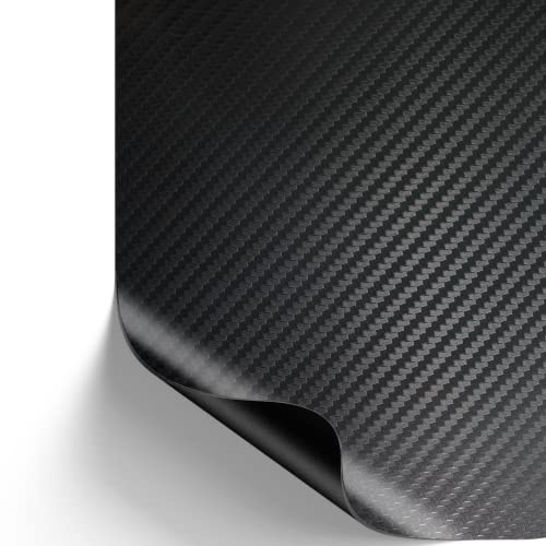 SA ROCA® 23,55 EUR/m² Carbonfolie matt für Auto I Autofolie für Außen- & Innenraum I Car-Wrapping-Folie selbstklebend mit Luftkanälen für blasenfreie Folierung I Schutzfolie - 3D Carbon, 300 x 152cm