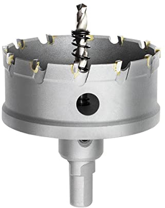 Meccion Lochsäge Hartmetall-Bohrer, Hochwertiger TCT Metall Lochsäge Bohrer für Edelstahl, Eisen, Legierung, Holz, Kunststoff (80mm)