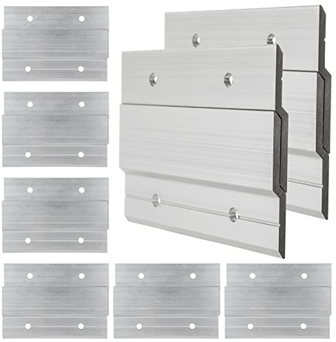 FVIEXE 16 Stück 10.2 cm französische Stollenaufhänger, robuster Metall-Bilderaufhänger mit Z-Stange, ineinandergreifende Aluminium-Z-Clips zum Aufhängen von Bildern, Kanten, Wandmontage, Hardware-Kit