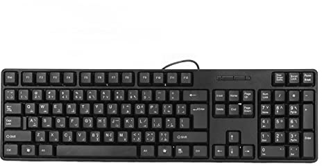 Touche Clavier, Clavier Arabe Filaire de Jeu interface USB Clavier Filaire Clavier Gaming 104 Touches ABS Plates Pour PC, Portable, Ordinateur