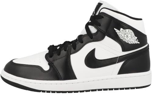 NIKE Unisex Jordan 1 Modische Turnschuhe, Weiß/Schwarz/Weiß, 42.5 EU