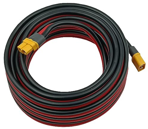 YIMIKEDAYA XT60 Verlängerungskabel 10AWG XT60 Verlängerung Stecker auf Buchse Kompatibel für EcoFlow Powerstation （10AWG 5M