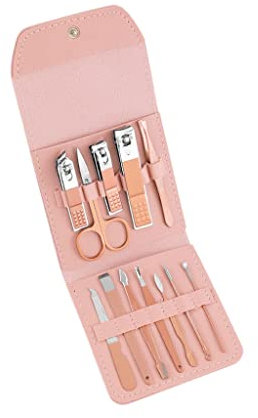 Set de Manicura Pedicura Conjunto de 12 piezas de clippers de uñas Conjunto de manicura Conjunto de cuidado personal Conjunto de pedicuras profesional Conjunto de belleza Set de belleza Hombres y muje