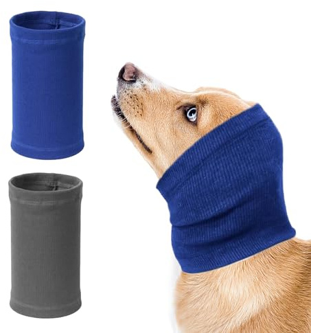 MAXQUU 2 Stück Kopfbedeckungen für Haustiere, verdicktes warmes Zubehör, beruhigende Kopfbedeckungen für Hunde, elastische Ohrenschützer für Hunde, Nackenschutz für Haustiere, Verwendet für Pflegen