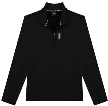 Colmar Tröjor och fleece herr stretch fleece skidjacka med halv dragkedja - svart, Svart, M