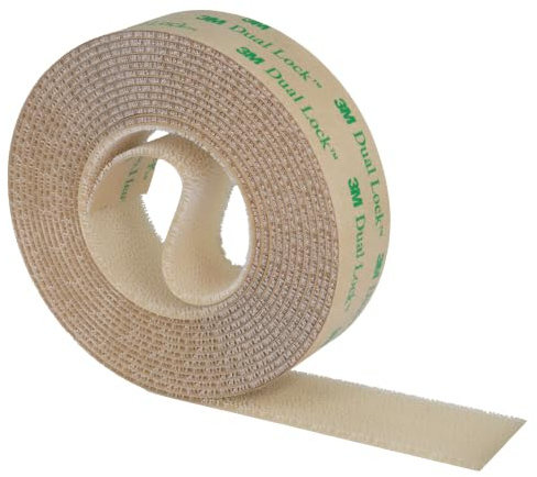 3M Dual Lock Thin SJ4570 Pilzkopfband, 25,4 mm x 1 m | Druckverschluss selbstklebend, mit Acrylat-Klebstoff, 1-Komponenten-System, dünn & flexibel