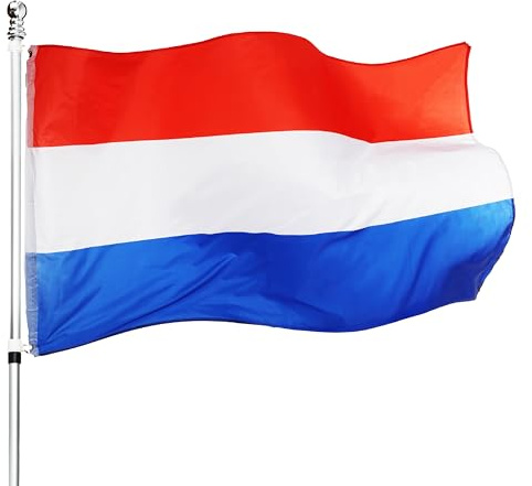 Grande bandiera olandese – 1,5 x 0,9 m bandiera olandese – decorazione per interni ed esterni tifosi di calcio Euro