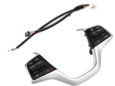 ASJFGTEH Auto Tempomat Lenkrad Tasten Schalter Schwarz/Fit for Solaris 2017 2018 2019 2020 2021 2022 1,6 L(A Pair of Buttons)
