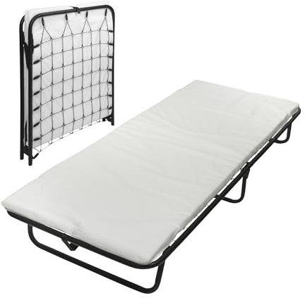 Troonz. Klappbett Siena Deluxe 80x190 – Klappbares Gästebett, faltbares Bett mit Matratze, platzsparendes Wandbett, Komfortables Notbett für Gäste, Schlafsofa, klappbares Einzelbett für kleine Räume
