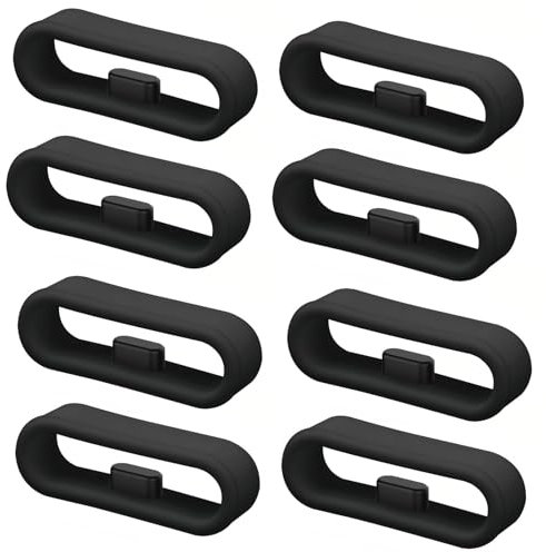 8 Piezas Retenedor Correa Reloj, 22mm Soporte para Correa de Reloj Trabilla Reloj Silicona Anillos de Silicona de Sujeción de Reloj para Garmin Forerunner 965 945 745, Instinct Venu Epix Fenix MARQ