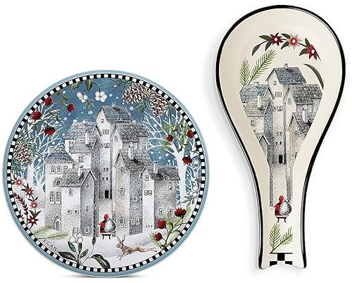 Egan Set sotto pentola e poggia mestolo Natalizio Multicolore, Ceramica,Porcellana, decoration, utensile, 4033916031, 120153