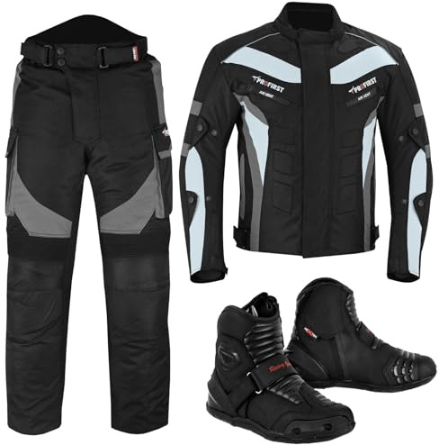 Inflori Motorcycle Suit Waterproof Motorbike Cordura Jacket For mens Pant Trouser jacket Motorbike Boots CE Armoured Fully Protected Motorcycle Sets
