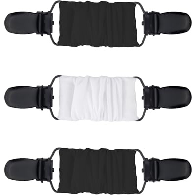 3 Stück Clips für Kleidung,Schwarz/Weiß-Cardigan Clip,Hosenträger Clips,Kleider Clip,Cinch Clip für Erwachsene,Kinder,Kleinkinder