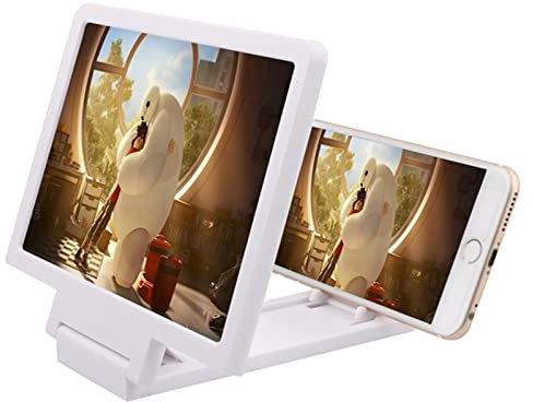 ZJFHEYUO Phone Screen Magnifier 3D Phone Screen Magnifier Amplifying Phone Desktop Bracket 3D Movie Video Amplifier With Foldable Holder